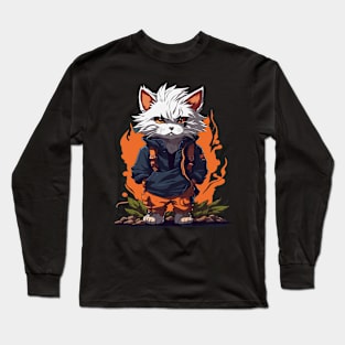 cat on fire Long Sleeve T-Shirt